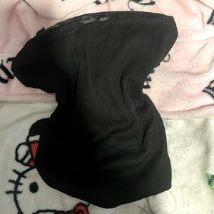 Black tube top with bow